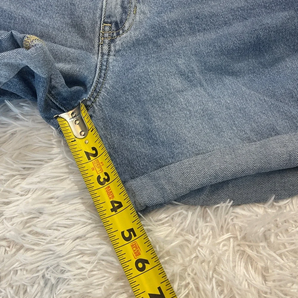 Old Navy HIGH RISE GIRLS SIZE 16 PLUS  Light Blue Jean Shorts with lace on sides